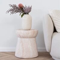 House Nordic Bonn muoto apupöytä Ø37 cm beige